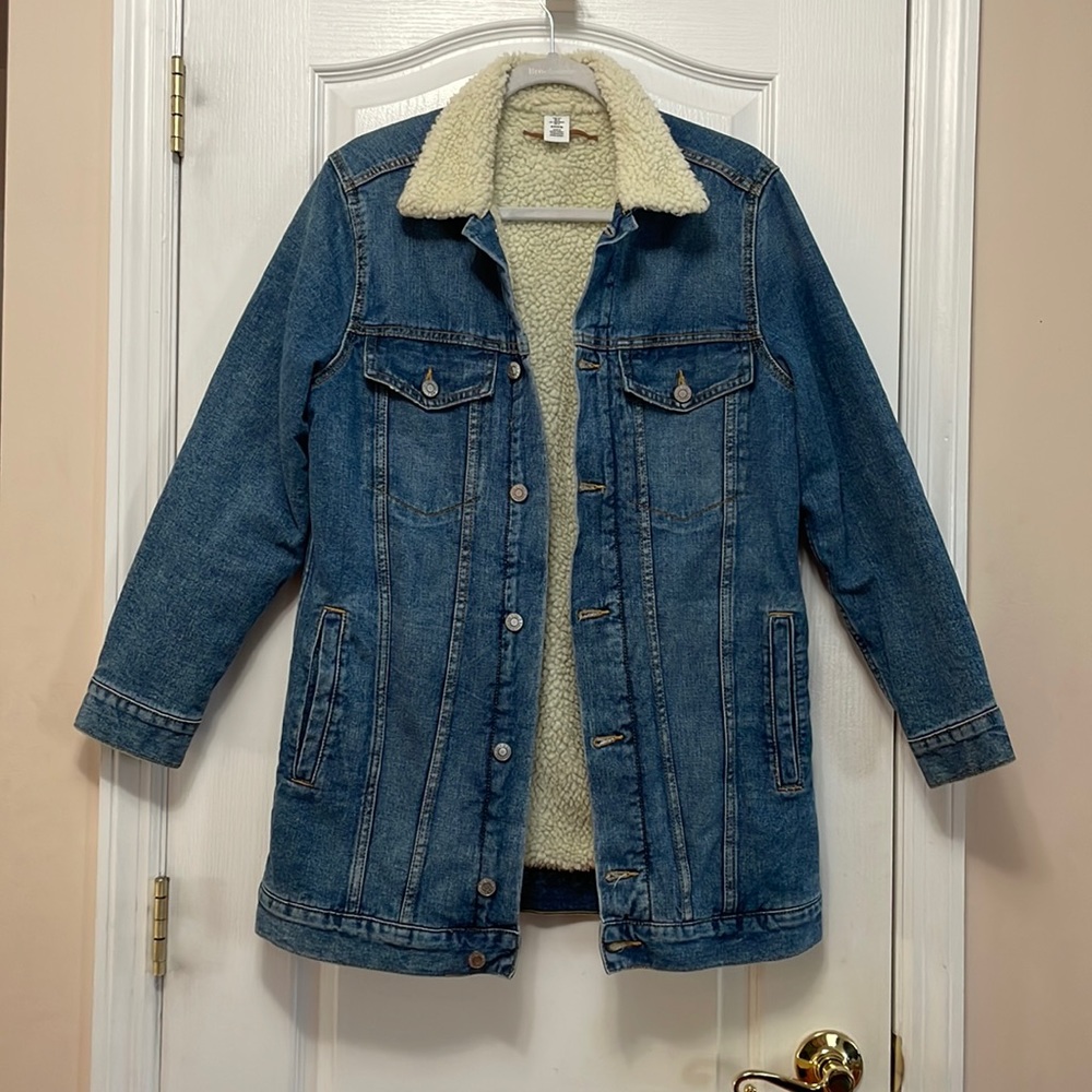Sherpa-lined Denim Jacket